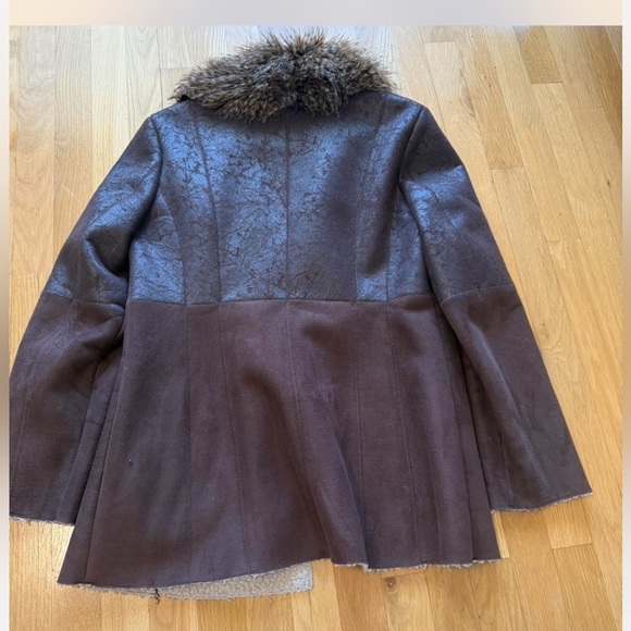 Jessica Simpson Women's Faux Fur Collar Jacket (almost famous style) jacket - Picture 5 of 7